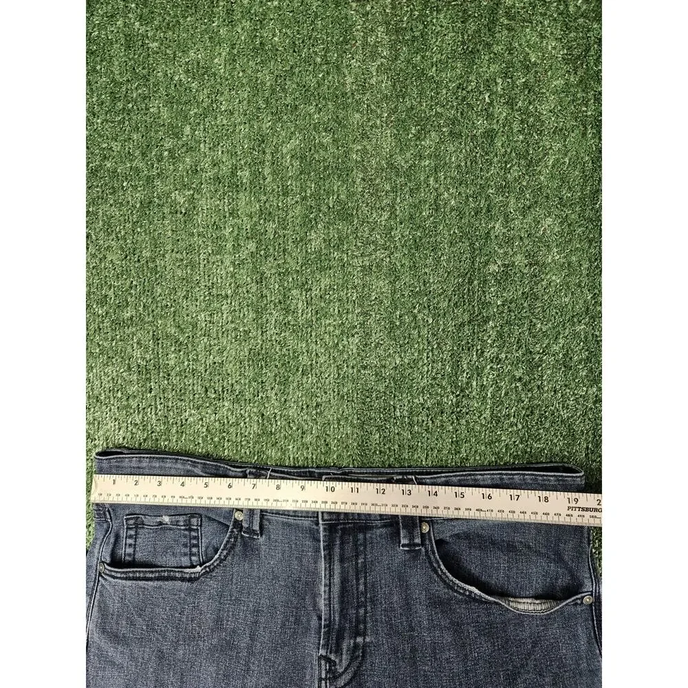 TK Axel Jeans Mens 36x30 Slim Boot Cut Denim Blue Med Wash Flap Pockets Cowboy